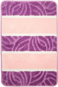 Koupelnový kobereček MURCIA růžový / fialový, listí