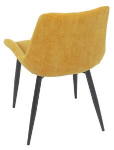 Jídelní židle GIANLUCA žlutá látka