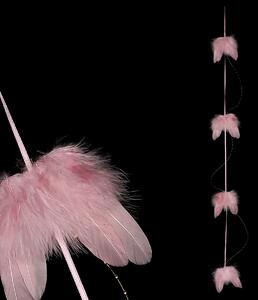 Girlanda s andělskými křídly, růžová barva AK6123 PINK