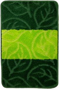 Sada koupelnových koberečků MILANO lahvově zelená, listí