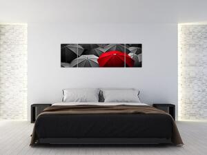 Obraz otevřených deštníků (170x50 cm)