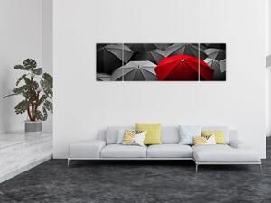 Obraz otevřených deštníků (170x50 cm)