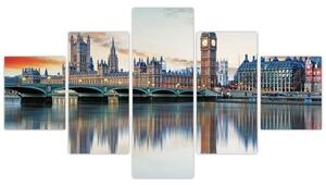 Obraz - Londýnské Houses of Parliament (125x70 cm)