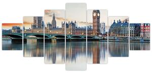 Obraz - Londýnské Houses of Parliament (210x100 cm)