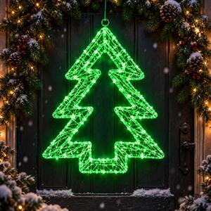 LED vánoční stromek – svítící dekorace, zelená, 800 LED, 8 programů, dálkový ovladač