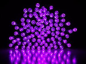 Venkovní LED vánoční řetěz -fialová, 10m, 500 LED, se záblesky nebo stálé svícení