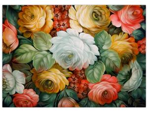 Obraz malované kytice květin (70x50 cm)