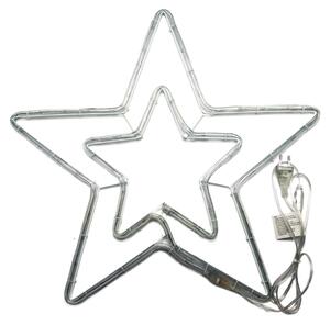Vánoční LED dekorace, hvězda, stálé svícení, 52cm Barva: Modrá