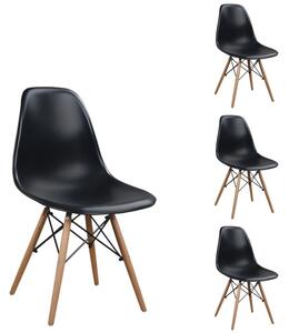 Set 4ks. židlí Betty, barva: černá Mirjan24 5902928777710