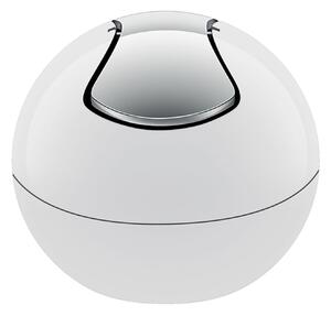 Spirella mini výklopný odpadkový koš BOWL, bílý, plast, 1 L