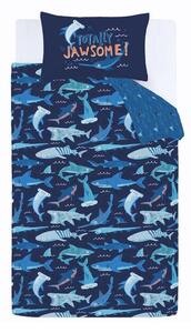 Modré dětské povlečení do postýlky 120x150 cm Jawsome Shark – Catherine Lansfield