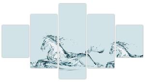 Obraz - Koně z kapek vody (125x70 cm)