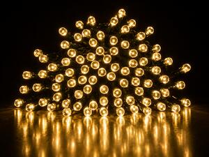 Venkovní LED vánoční řetěz - teplá bílá, se záblesky, 30m, 300 LED