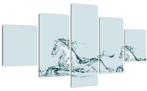 Obraz - Koně z kapek vody (125x70 cm)