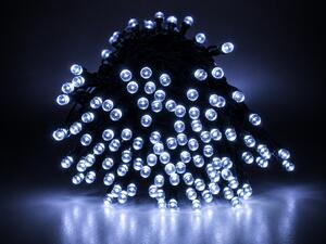 Venkovní LED vánoční řetěz - studená bílá, se záblesky, 18m, 180 LED