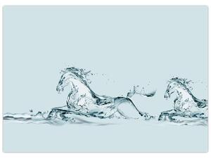 Obraz - Koně z kapek vody (70x50 cm)