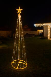 Světelný kužel - teplá bílá, 1,8 vysoký, 220 LED, 8 programů