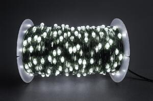 Vánoční LED mikro řetěz s kapkovými diodami, studená bílá, 50M, 500 LED, 8 programů, dálkový ovládač