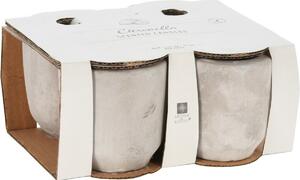 Sada repelentních svíček Citronella, beton, 5,5 x 5,7 cm, 4 ks