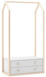 Bílá lakovaná šatní skříň Marckeric Esteban 170 x 80 cm