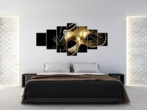 Obraz - Zlatá škraboška (210x100 cm)