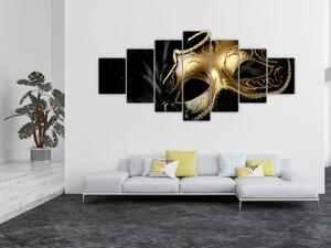 Obraz - Zlatá škraboška (210x100 cm)