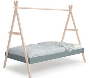 Zelená lakovaná dětská postel Marckeric Trufa 90 x 200 cm