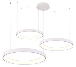 Designový LED stmívatelný lustr Agnes 38+58+78 bílá
