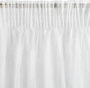 Bílá záclona ESEL na pásce vyrobena z hladké lesklé látky 350X250 cm