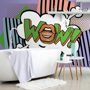 Tapeta stylový fialový pop art - WOW! - 375x250