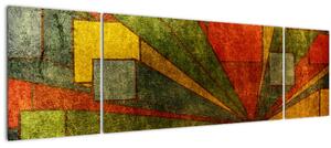 Obraz geometrické abstrakce (170x50 cm)
