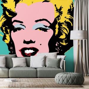 Tapeta ikonická Marilyn Monroe v pop art designu - 300x200