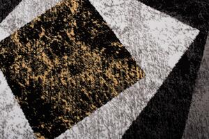 Chemex Moderní koberec Tap - čtverce 2 - černý/žlutý Rozměr koberce: 80x150 cm