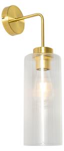 Art Deco nástěnné svítidlo zlaté se sklem - Laura