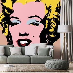 Tapeta pop art Marilyn Monroe na hnědém pozadí - 300x200