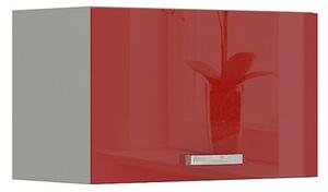 Závěsná skříňka Multiline 60 GU-36 1F, Barva: šedá / červený lesk Mirjan24 5902928194500
