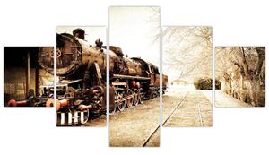 Obraz - Historická lokomotiva (125x70 cm)