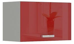 Závěsná skříňka Multiline 50 GU-36 1F, Barva: šedá / červený lesk Mirjan24 5902928193855