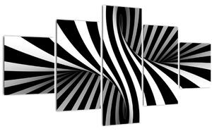 Abstraktní obraz se zebrovými pruhy (125x70 cm)
