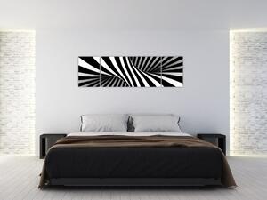 Abstraktní obraz se zebrovými pruhy (170x50 cm)