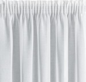 Bílá záclona na pásce LANA 140x270 cm
