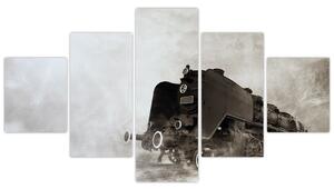 Obraz - Vlak v mlze (125x70 cm)