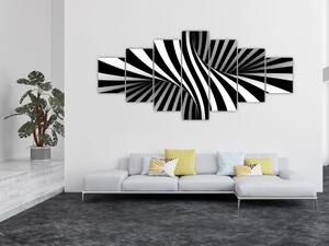 Abstraktní obraz se zebrovými pruhy (210x100 cm)