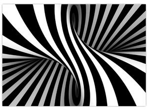 Abstraktní obraz se zebrovými pruhy (70x50 cm)