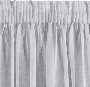 Bílá záclona na pásce Efile 295x250 cm