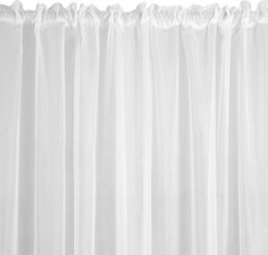 Bílá záclona na pásce LUCY 140x270 cm