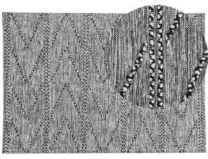 Koberec krátkosrstý 160 x 230 cm černobílý TERMÁL