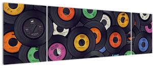 Obraz - Hudební gramofonové desky (170x50 cm)