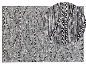 Koberec krátkosrstý 140 x 200 cm černobílý TERMÁL