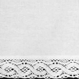 Bílá záclona na pásce VINCE 150x60 cm